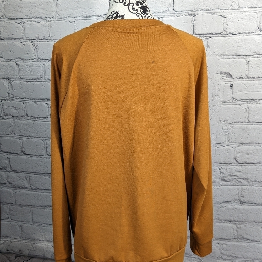 Yellowstone women's long sleeve stretch knit popover size xl sweatshirt top BBIN - Picture 7 of 7